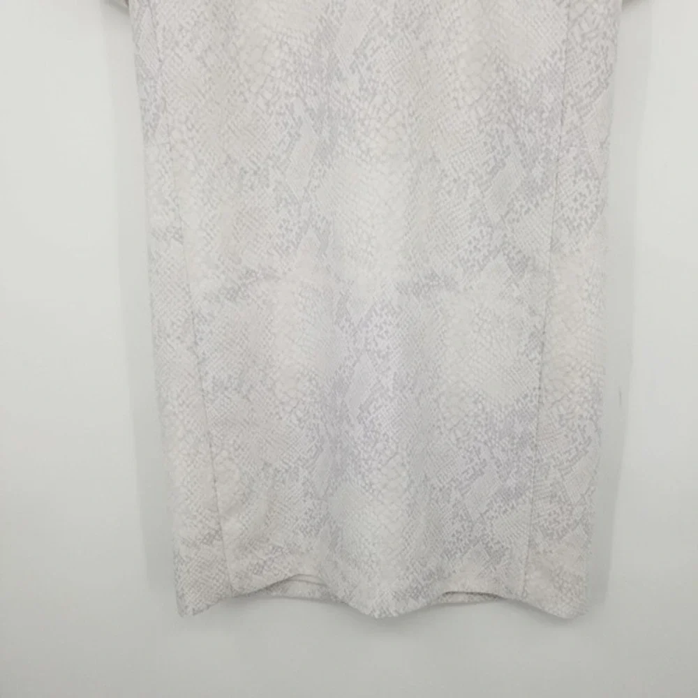 Aritzia Babaton Patricio Snake Print Shift Dress Size 4 Neutral Quiet Luxury Y2K
